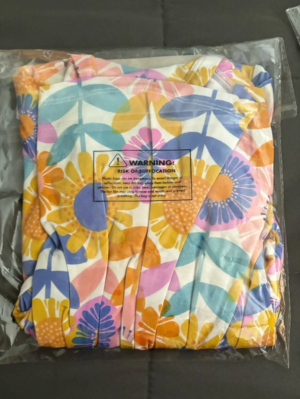 Little Sleepies Floral Ruffle Dress - Pink, Yellow, Blue, Orange